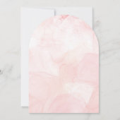 Arted Foto Pink Floral Girl Geburtsankündigung Einladung (Rückseite)