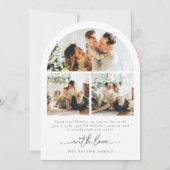 Arted Modern Script Foto Family Christmas Card Einladung (Rückseite)