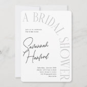 Arted Text Modern Simple Brautparty Einladung (Vorderseite)