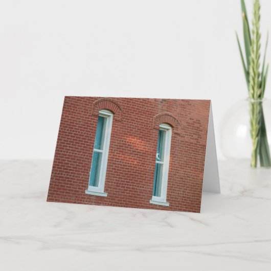 Arted Windows on Red Brick Wall Karte (Vorderseite)