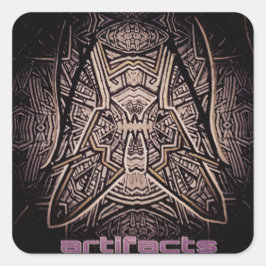 Artefakte - Fliege auf der Wand der Erleuchtung Quadratischer Aufkleber