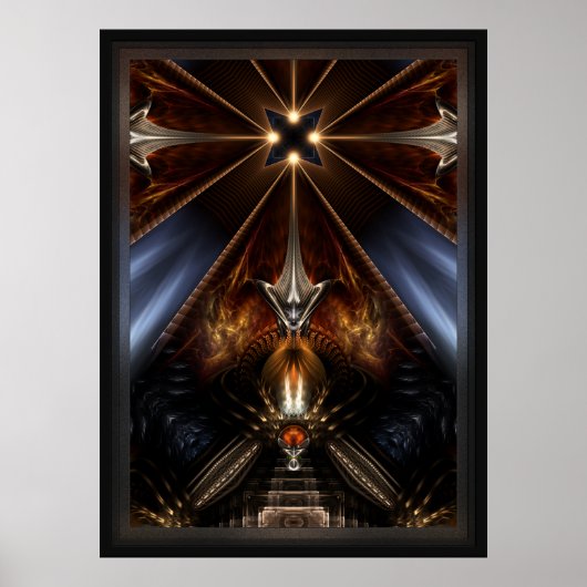 Arteknyia Fantasy Fraktal Art Komposition Poster (Vorne)