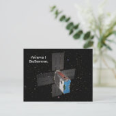 Artemis BioSentinel CubeSat Postkarte (Stehend Vorderseite)