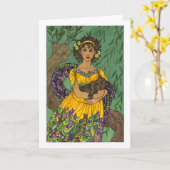 Artemis Brauronia Gruß-Karte Karte (Gelbe Blume)