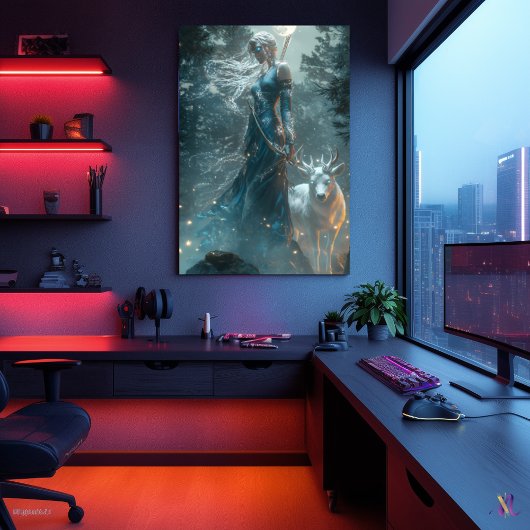 Artemis, die Huntress des Mondes - Göttin der Wild Poster