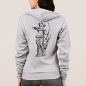 Artemis Goddess Minimalist Line Art Hoodie (Rückseite)