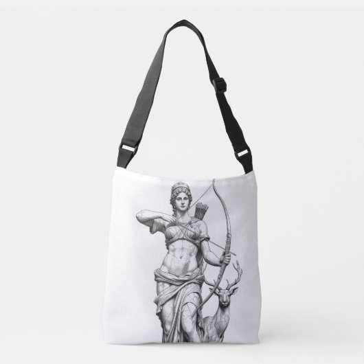 Artemis Goddess Mythic Tote Bag Tragetaschen Mit Langen Trägern (Vorderseite)