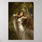 Artemis Greek Goddess Enchanted Forest Archer Poster (Vorne)