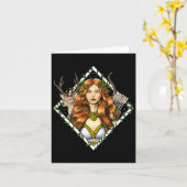 Artemis griechische Göttin der Jagd auf das alte G Karte (Gelbe Blume)