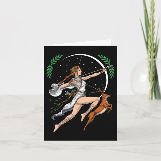 Artemis griechische Göttin der Jagd auf das alte G Karte (Vorderseite)