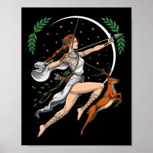 Artemis griechische Göttin der Jagd auf das alte G Poster