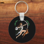 Artemis griechische Göttin der Jagd auf das alte G Schlüsselanhänger (Vorderseite)