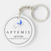 Artemis griechische Göttin der Mondhand, die den M Schlüsselanhänger (Rückseite)