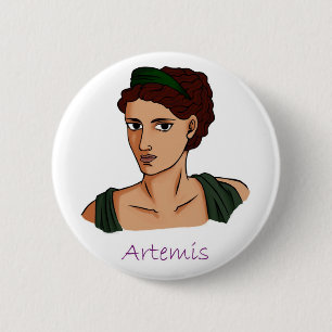 Artemis - Griechisches Goddess-Abzeichen Button