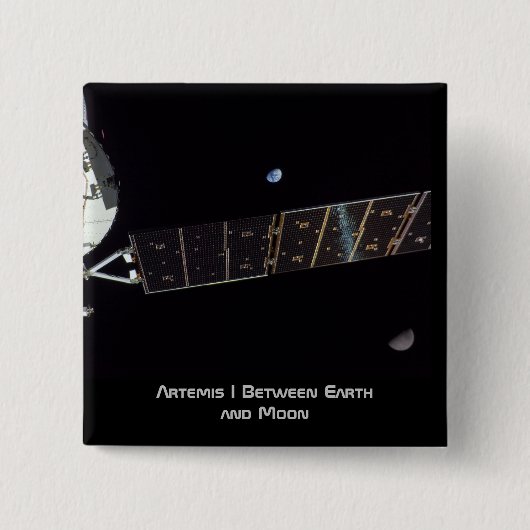 Artemis I Zwischen Erde und Mond Button (Vorderseite)