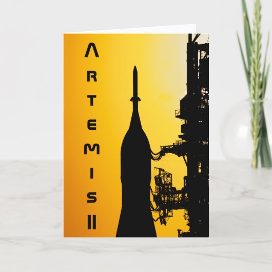 Artemis II auf der Startrampe Karte (Vorderseite)