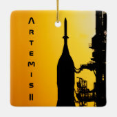 Artemis II auf der Startrampe Keramikornament (Rückseite)