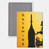 Artemis II auf der Startrampe Magnet (Vorderseite/Rückseite)