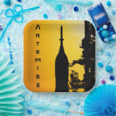 Artemis II auf der Startrampe Pappteller (Party)