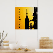 Artemis II auf der Startrampe Poster (Küche)
