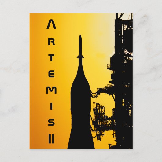 Artemis II auf der Startrampe Postkarte (Vorderseite)
