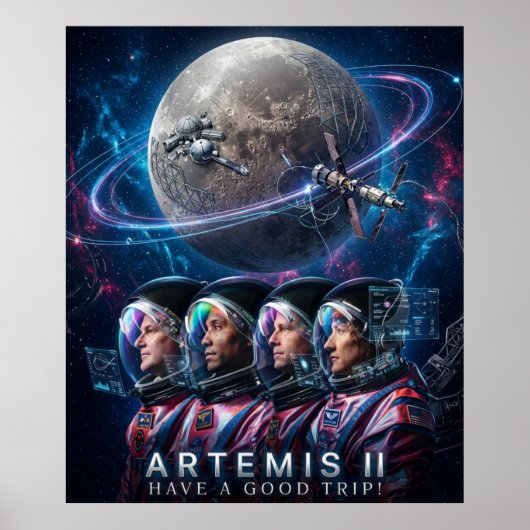 ARTEMIS II Gute Reise Poster (Vorne)