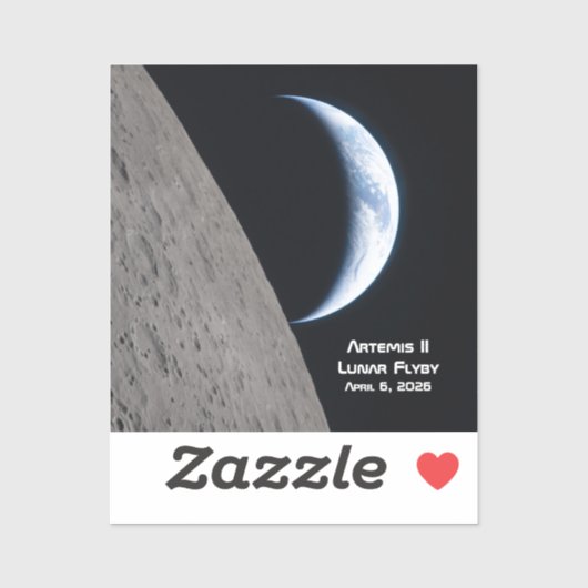 Artemis II Lunar Flyby Aufkleber (Blatt)