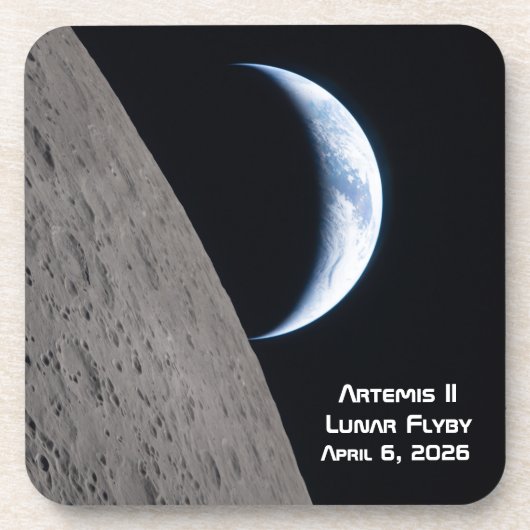 Artemis II Lunar Flyby Getränkeuntersetzer (Vorderseite)