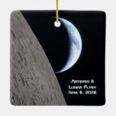 Artemis II Lunar Flyby Keramikornament (Rückseite)