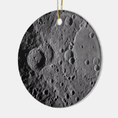 Artemis II Mondkrater Keramik Ornament (Links)