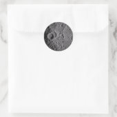 Artemis II Mondkrater Runder Aufkleber (Tasche)