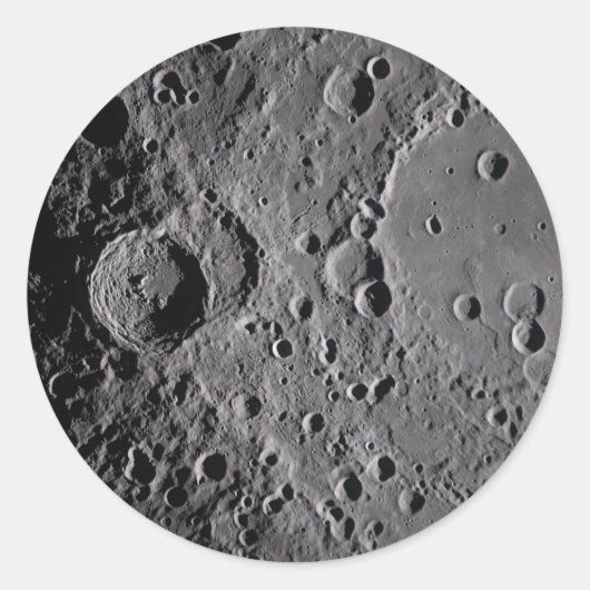 Artemis II Mondkrater Runder Aufkleber (Vorderseite)