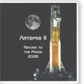 Artemis-II-Mondmission Aufkleber (Vorderseite)