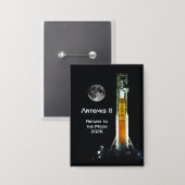 Artemis-II-Mondmission Button (Vorderseite/Rückseite)