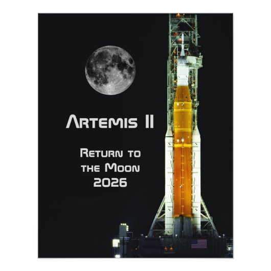 Artemis-II-Mondmission Fotodruck (Vorne)