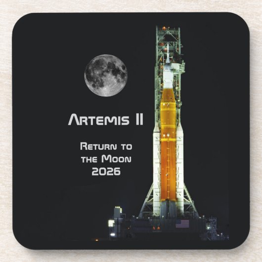 Artemis-II-Mondmission Getränkeuntersetzer (Vorderseite)