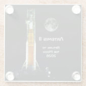 Artemis-II-Mondmission Glasuntersetzer (Rückseite)