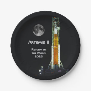 Artemis-II-Mondmission Pappteller