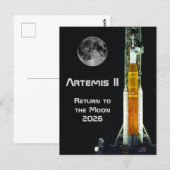 Artemis-II-Mondmission Postkarte (Vorne/Hinten)