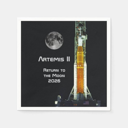 Artemis-II-Mondmission Serviette (Vorderseite)