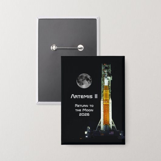 Artemis II Moon Mission Button (Vorderseite/Rückseite)