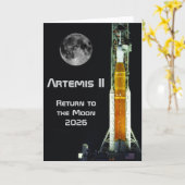 Artemis II Moon Mission Karte (Gelbe Blume)