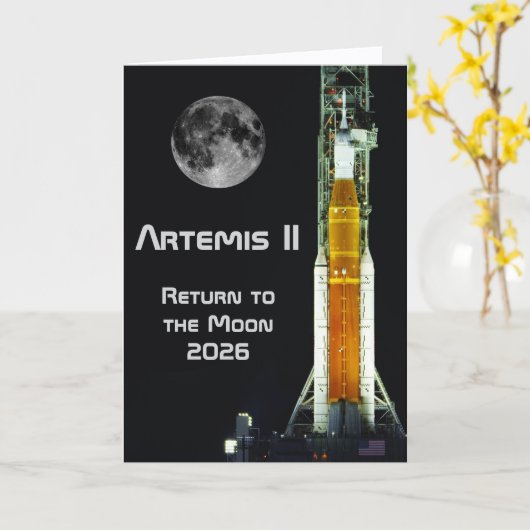 Artemis II Moon Mission Karte (Gelbe Blume)
