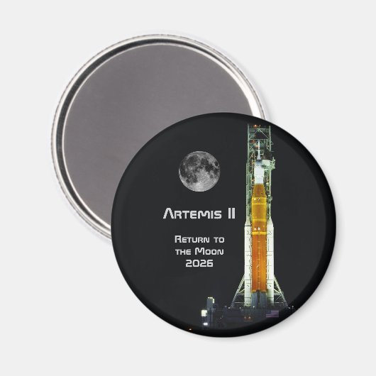 Artemis II Moon Mission Magnet (Vorderseite/Rückseite)