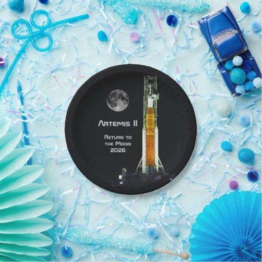 Artemis II Moon Mission Pappteller (Party)