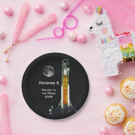 Artemis II Moon Mission Pappteller (Party)