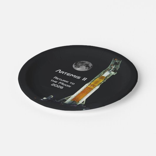 Artemis II Moon Mission Pappteller (Schrägansicht)