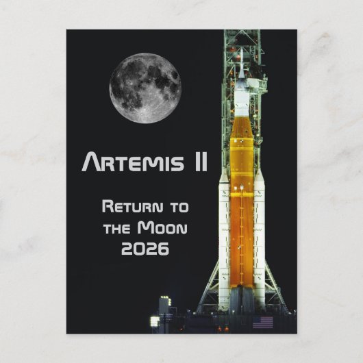 Artemis II Moon Mission Postkarte (Vorderseite)