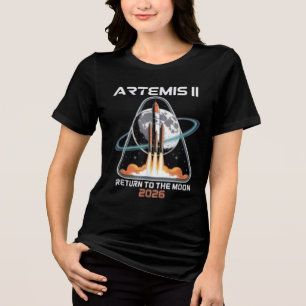 Artemis II Start in Richtung Mond 2026 Tri-Blend Shirt