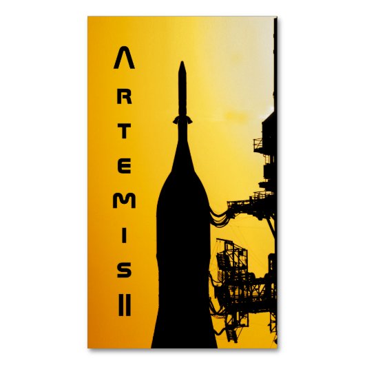 Artemis II to Launch Pad Magnetische Visitenkarte (Vorderseite Vertikal)